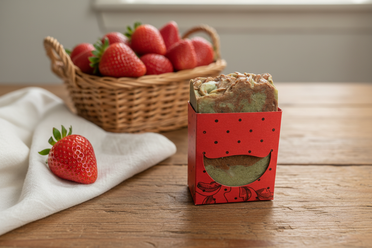 Summer Strawberry Tallow & Goat Milk Soap Bar