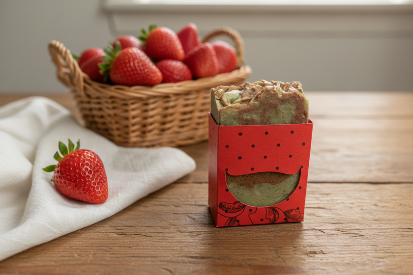 Summer Strawberry Tallow & Goat Milk Soap Bar